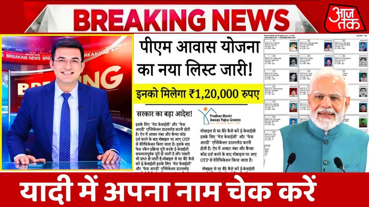 ​PM Awas Yojana New List 2025-26: आधार नंबर से चेक करें अपना नाम, जारी हुई सभी राज्यों की नई लिस्ट