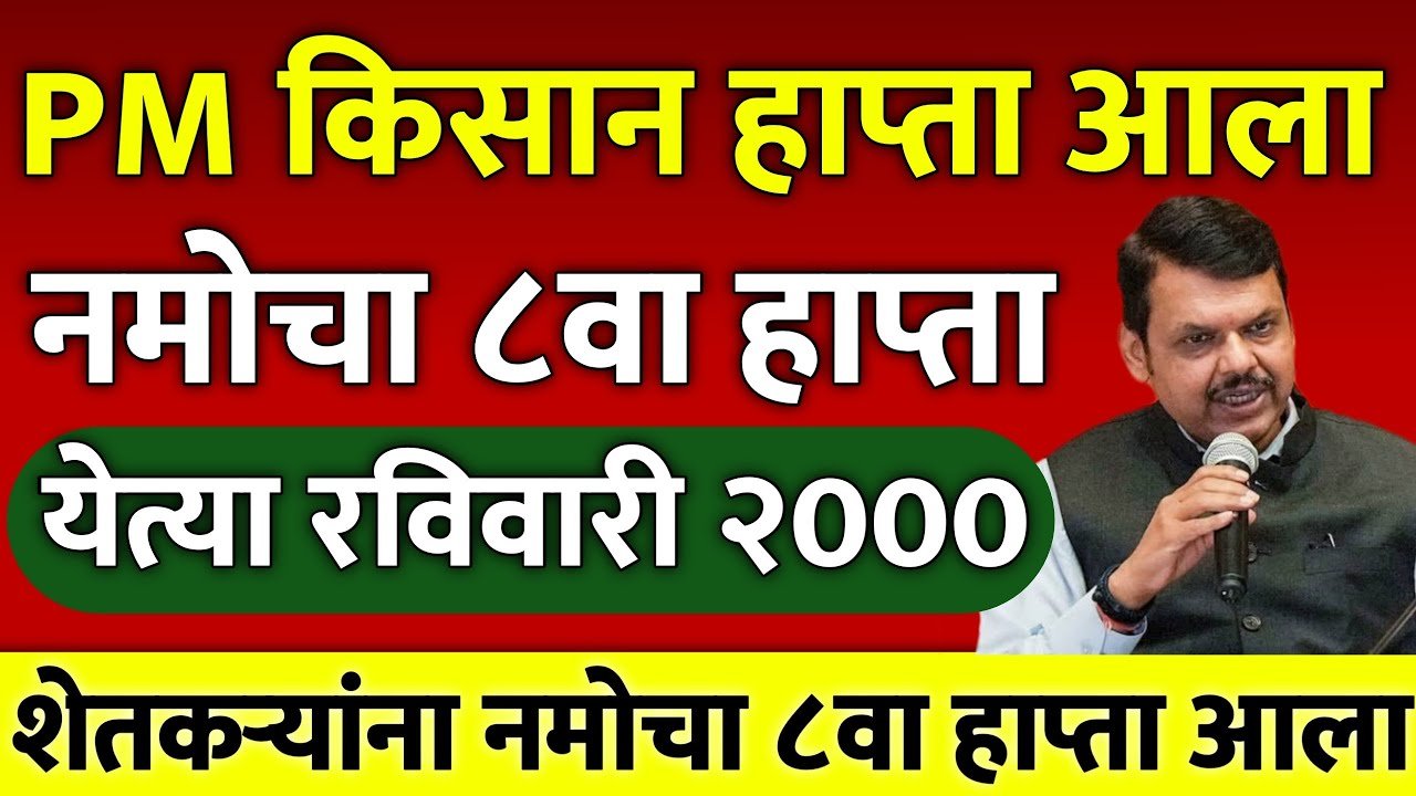 नमो शेतकरी योजना: आठवा हप्ता या दिवशी मिळणार!! सरकारची मोठी घोषणा Namo Shetkari 8th Installment